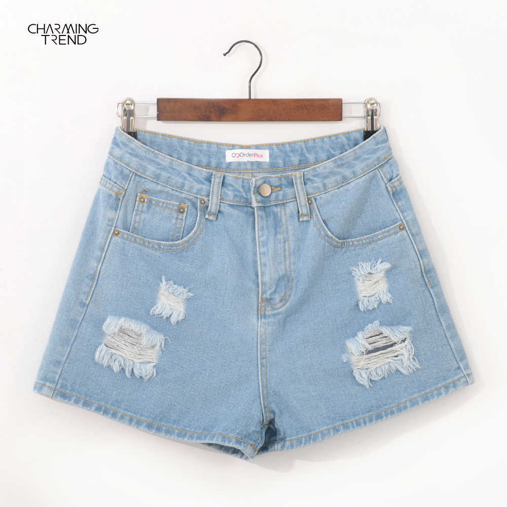 Women Denim Shorts Summer High Waist Jeans Short Pants Fashion Sexy shorts All-Match 210625