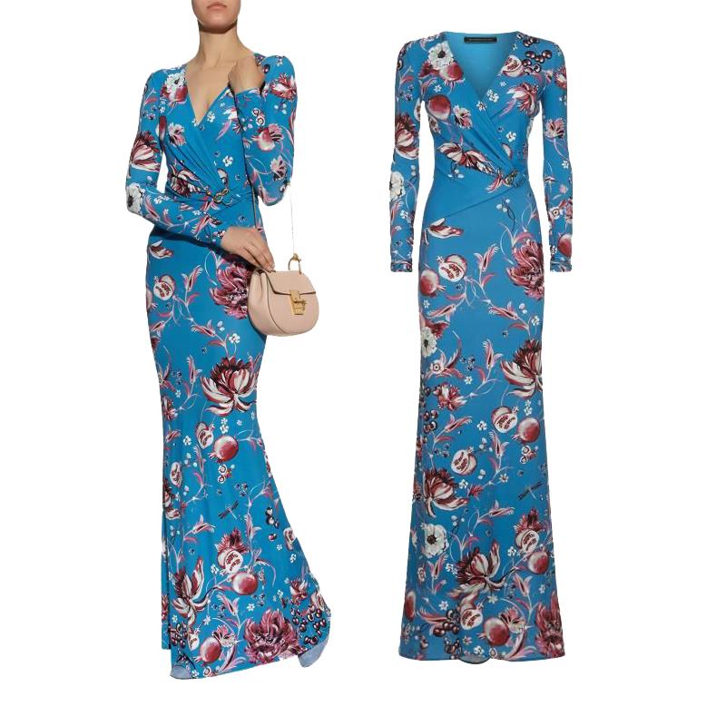 Casual Dresses Fashion 2021 Luxury Designer Maxi Dress For Women Long Sleeve Purple Stretch Silk Jersey Span, Blue
Casual Dresses Fashion 2021 Luxury Designer Maxi Dress For Women Long Sleeve Purple Stretch Silk Jersey Span, Blue
