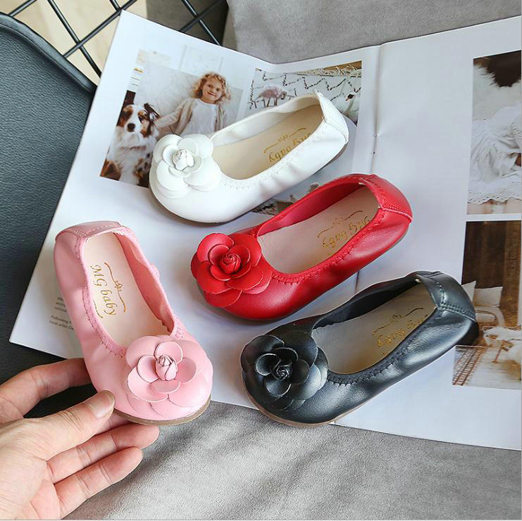 Casual kids Shoes For Girl With Flower Soft bottom Children Baby girls Shoe Peas princess Spring Autumn dance shoes