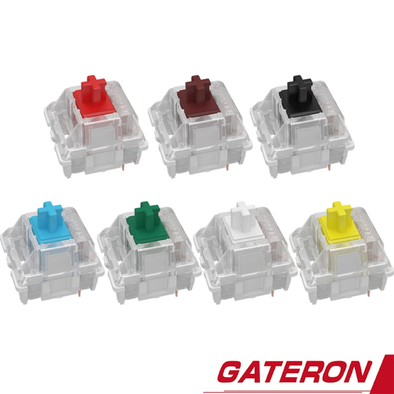 Gateron 3Pin Switches black red brown blue clear green yellow SMD LED Gateron Switch for Mechanical Keyboard fit MX GK61