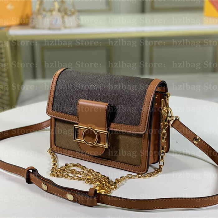 Mini Dauphine handbag Monogram-Reverse tan calfskin Small Crossbody bags Purse Wallet Chains Shoulder Bags M44580
Mini Dauphine handbag Monogram-Reverse tan calfskin Small Crossbody bags Purse Wallet Chains Shoulder Bags M44580