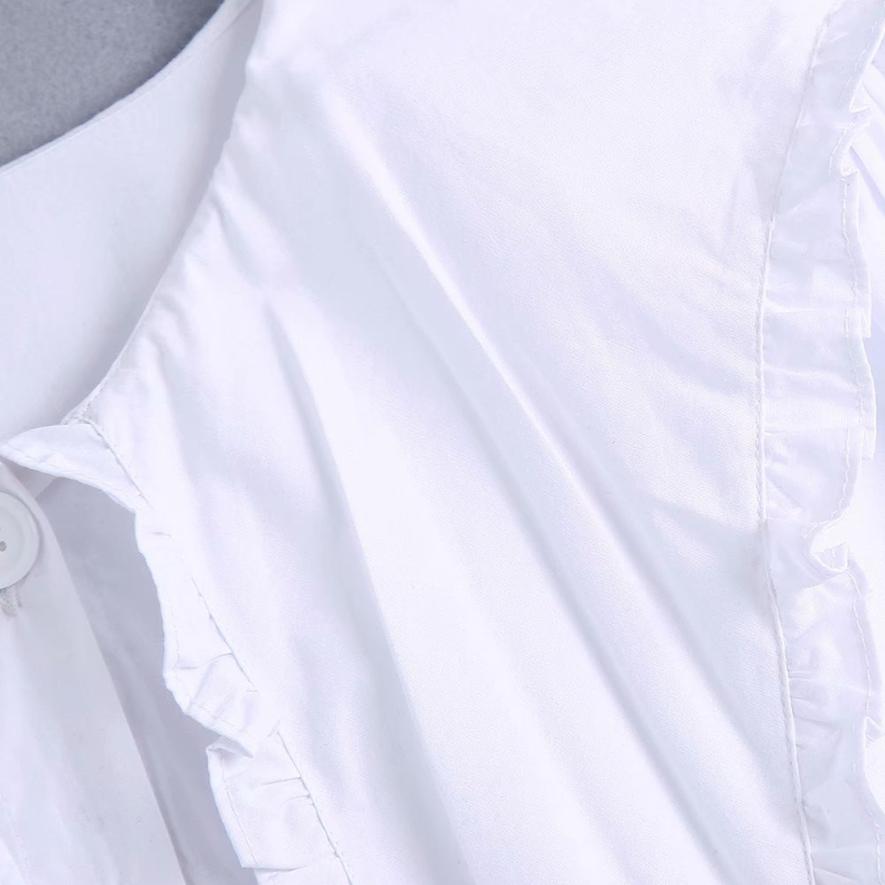 Casual Woman White Peter Pan Collar Shirt Dress Spring Fashion Ladies Loose Button es Girls Sweet Draped 210515