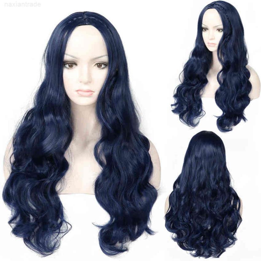 New Style Wig Dark Blue Medium split long curly Headcover Cosplay animation wig fashion, Sx92
New Style Wig Dark Blue Medium split long curly Headcover Cosplay animation wig fashion, Sx92