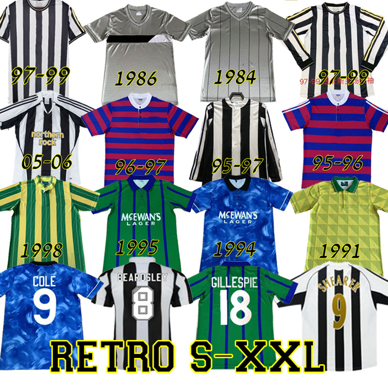 Newcastl e Retro soccer jerseys WILSON 1984 1986 1988 1994 1995 96 97 98 99 2005 2006 Magpies BATTY ASPRILLA BARNES SHEARER UtD classic football shirt vingate home, 97-99
Newcastl e Retro soccer jerseys WILSON 1984 1986 1988 1994 1995 96 97 98 99 2005 2006 Magpies BATTY ASPRILLA BARNES SHEARER UtD classic football shirt vingate home, 97-99