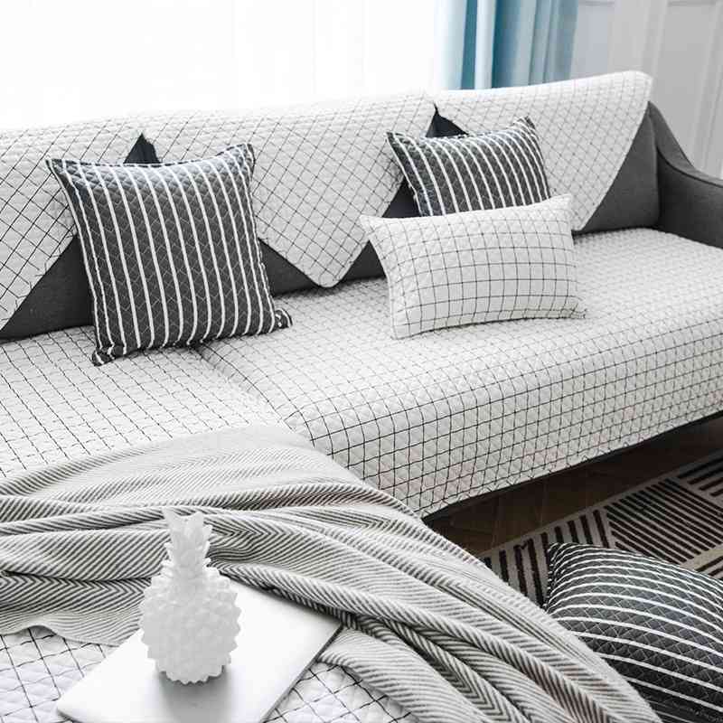 Home sofa four seasons simple Nordic wind twill anti-skid cotton fabric combination living room cushion, White
Home sofa four seasons simple Nordic wind twill anti-skid cotton fabric combination living room cushion, White
