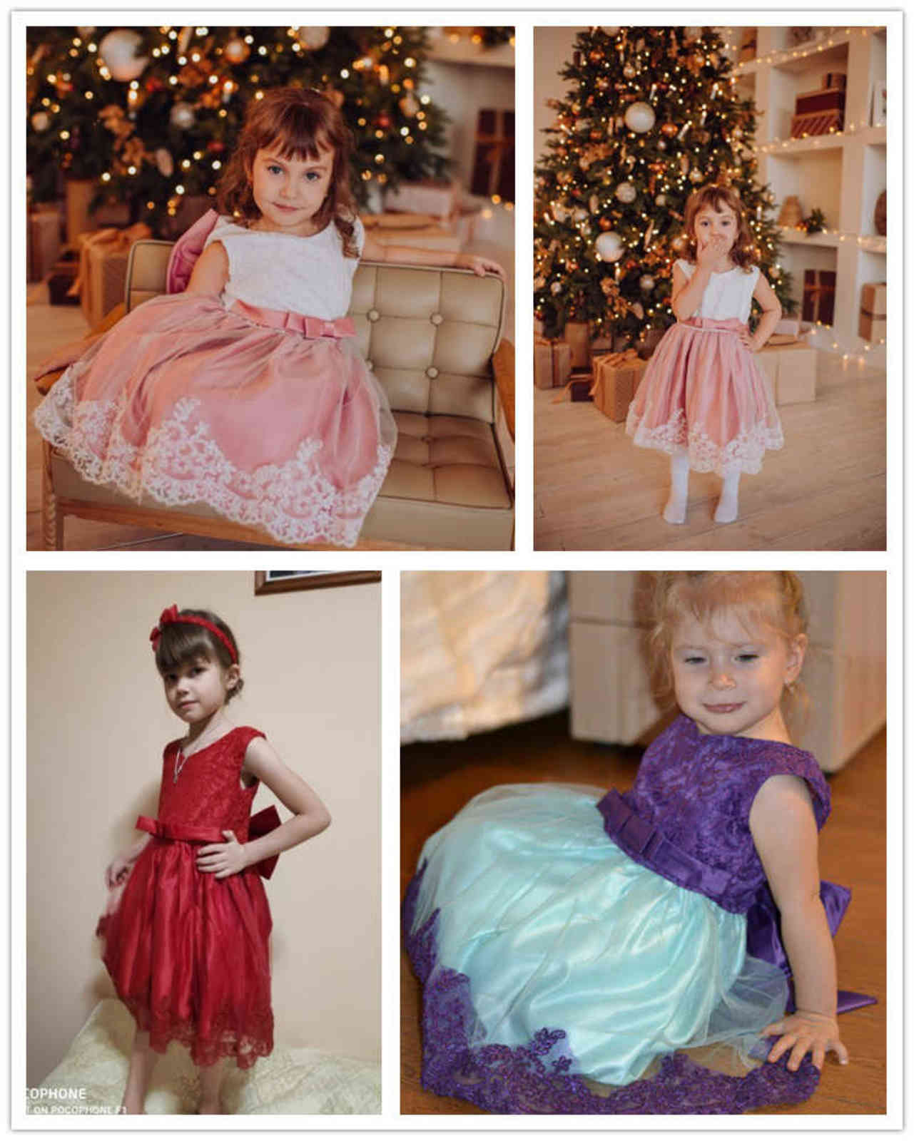 Kids Dress for Girls Summer Dresses for Party and Wedding Christmas Clothing Princess Flower Tutu Dress Children Prom Ball Gown 211027