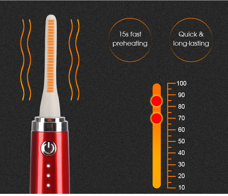 Wholesale mini elektric heated eyelash curler private label rizador de pestanas