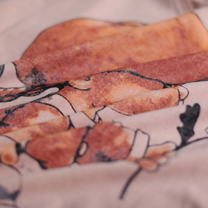 Summer Korea Fashion Women Short Sleeve Loose T-shirt Cartoon Print Casual O-neck Tee Shirt Femme Tops Big Size M16 210512