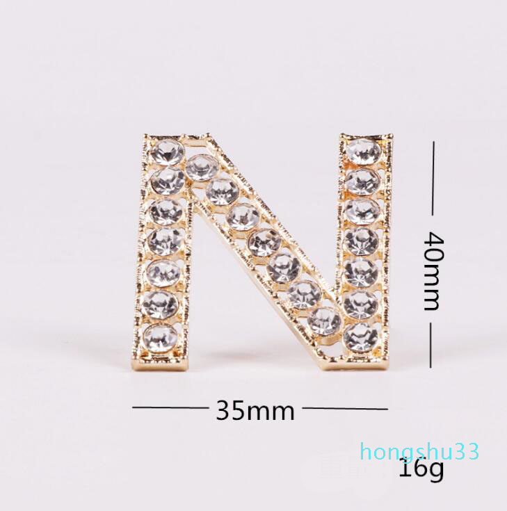 Fashion Letter Brooch Crystal Rhinestone Brooches Pin Alphabet Collar Pins Clothes Accessories For Women Jewelry Gifts