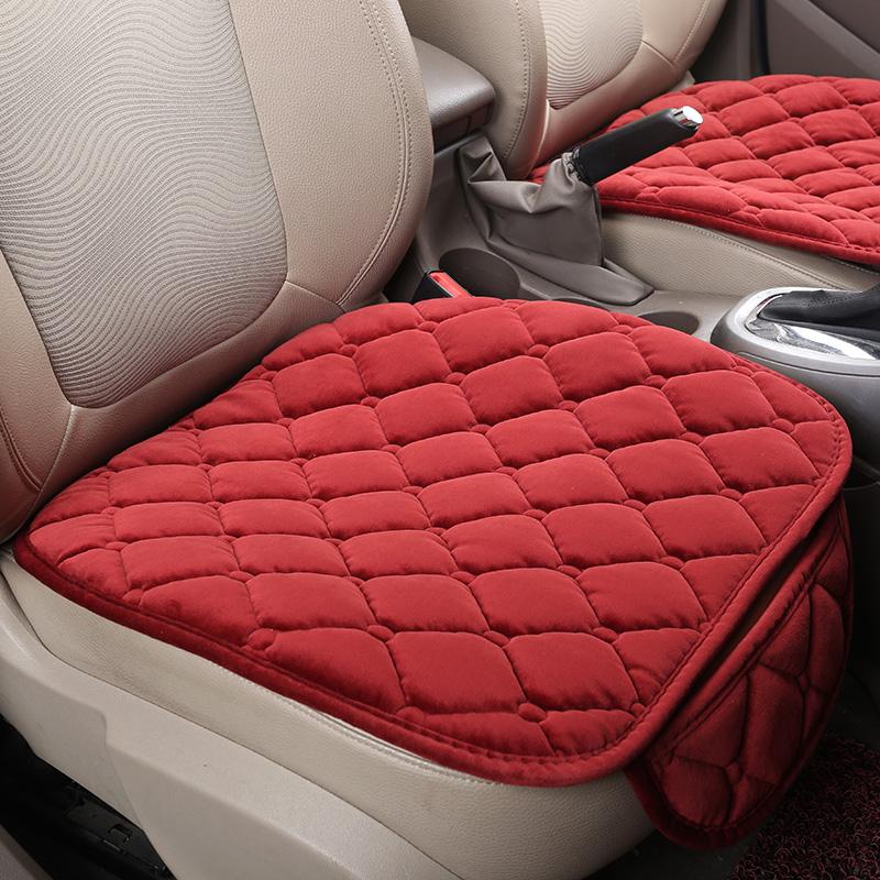 Car Seat Covers Cover Front Rear Flocking Cloth Cushion Non Slide Winter Auto Protector Mat Pad Keep Warm Universal Fit Truck Suv