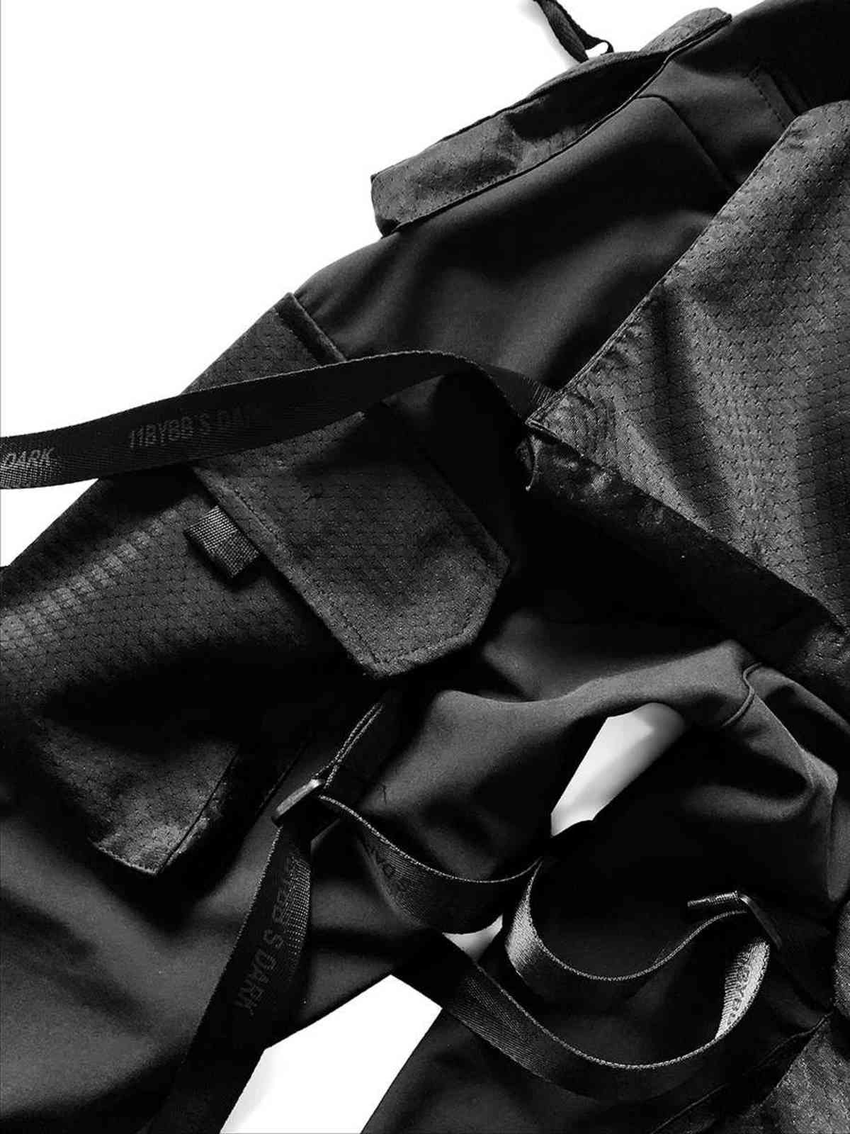 Techwear Cargo Pants Men Black Japanese Streetwear Jogger 211112