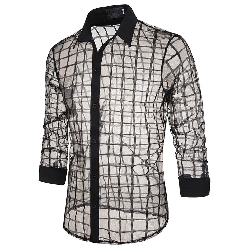 LvBa Men' Thin Plaid Shirts Slim Fit Long Sleeve Sexy Lace Shirt Black/White Men Party Event Prom Transparent Chemise 2XL Casual
LvBa Men' Thin Plaid Shirts Slim Fit Long Sleeve Sexy Lace Shirt Black/White Men Party Event Prom Transparent Chemise 2XL Casual