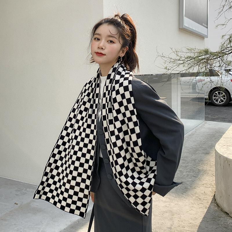 Scarves Black And White Checkerboard Plaid Ins Scarf Female Autumn Winter 2021 Korean Version Of The Wild Student Warm
Scarves Black And White Checkerboard Plaid Ins Scarf Female Autumn Winter 2021 Korean Version Of The Wild Student Warm
