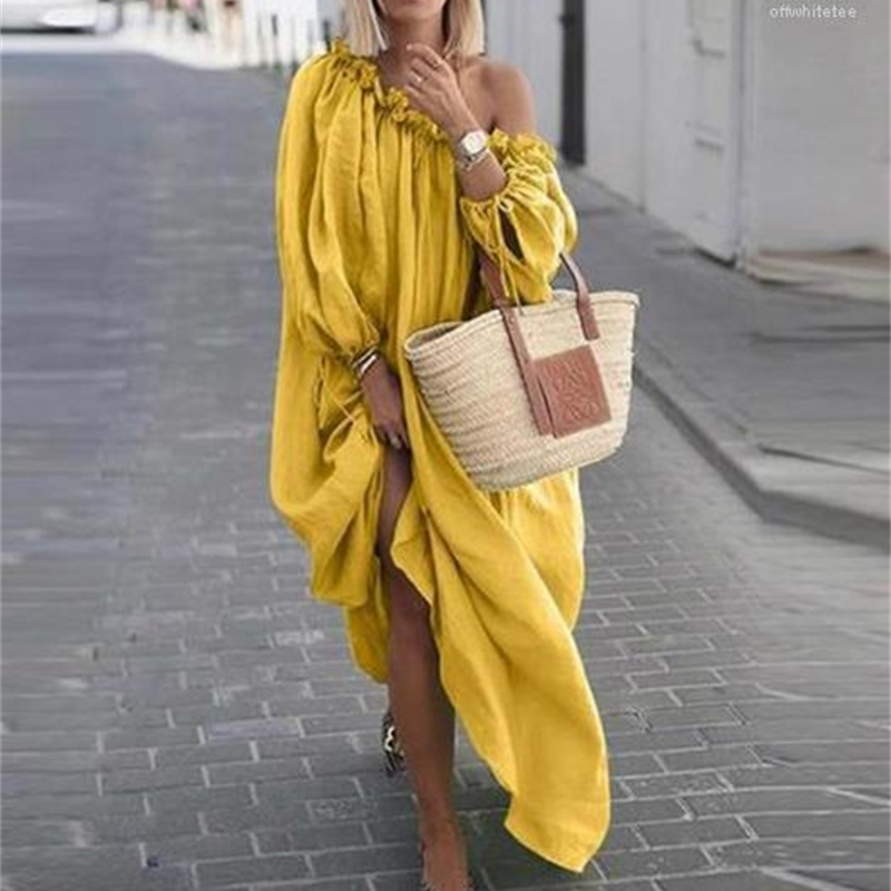 Dresses Fashion Slash Neck Solid Color Womens Long Dresses Casual Designer Womens Clothing Graceful Womens Casual, Black;gray
Dresses Fashion Slash Neck Solid Color Womens Long Dresses Casual Designer Womens Clothing Graceful Womens Casual, Black;gray