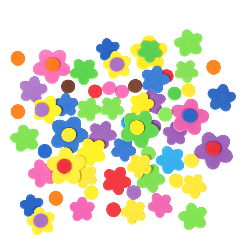 Foam Paper Manual DIY Production Kids Toys Sponge Patch Self Adhesive Multicolor Children Sticker Kindergarten