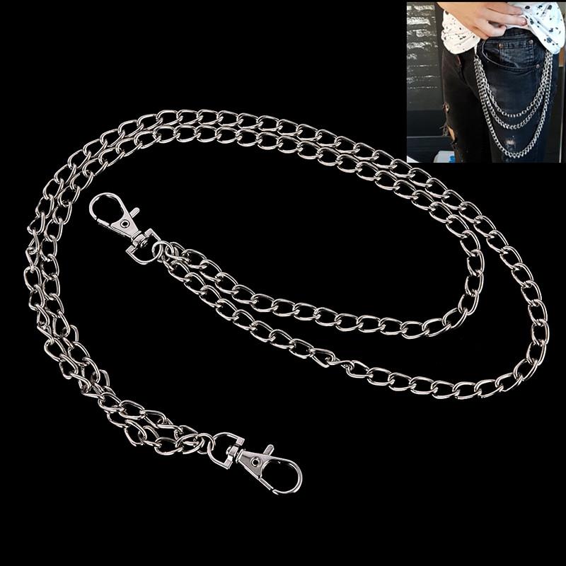 Keychains 1Layer/2Layer/3Layer Metal Wallet Silver Chain Fashion Men Jewelry Rock Punk Hook Trousers Pant Waist LinkBelt
Keychains 1Layer/2Layer/3Layer Metal Wallet Silver Chain Fashion Men Jewelry Rock Punk Hook Trousers Pant Waist LinkBelt