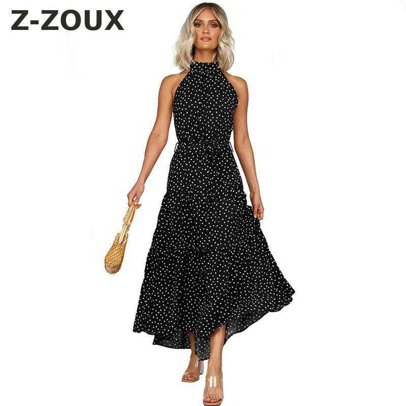 Women Dress Sleeveless Irregular Print Off Shoulder Black Red Plus Size Long Bohemian es Fashion 210524