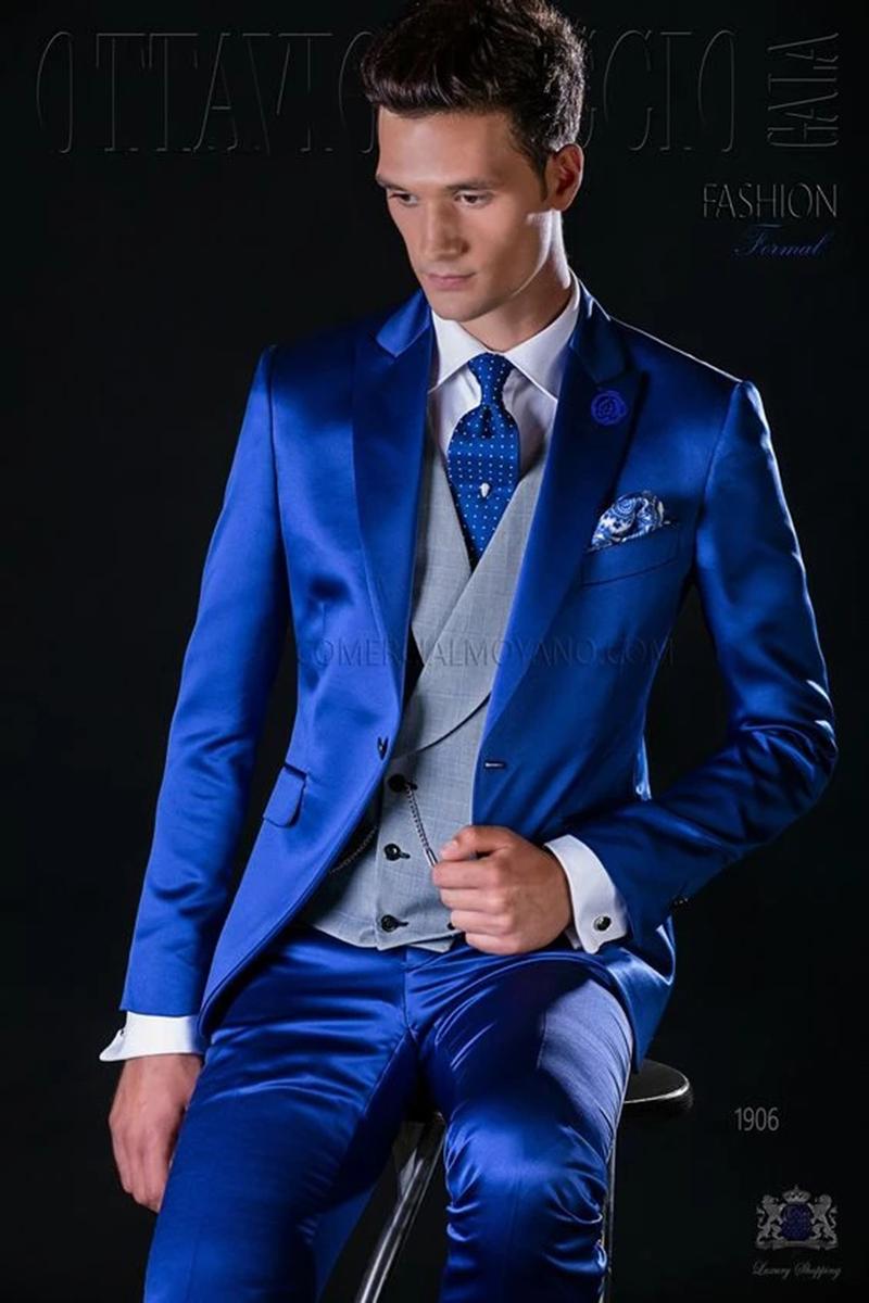 Men's Suits & Blazers Royal Blue Satin Wedding Prom Suit Jacket Pants Gray Vest Groom Banquet Christmas Tuxedo 3 Piece Set Customizable, Sky blue
Men's Suits & Blazers Royal Blue Satin Wedding Prom Suit Jacket Pants Gray Vest Groom Banquet Christmas Tuxedo 3 Piece Set Customizable, Sky blue