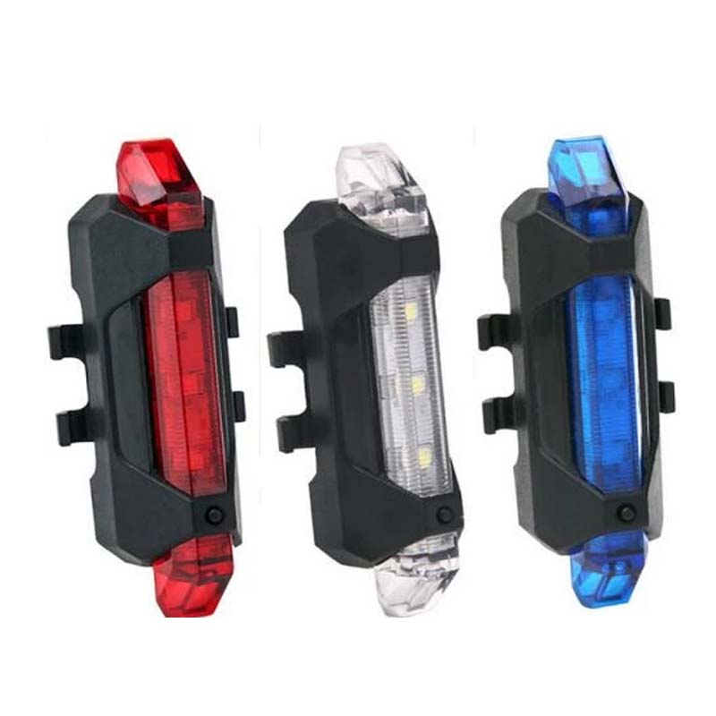 LED Light Bicycle Rear Tail Lights USB Rechargeable Mountain Bike Lamp Waterproof Vehicle Accessories
