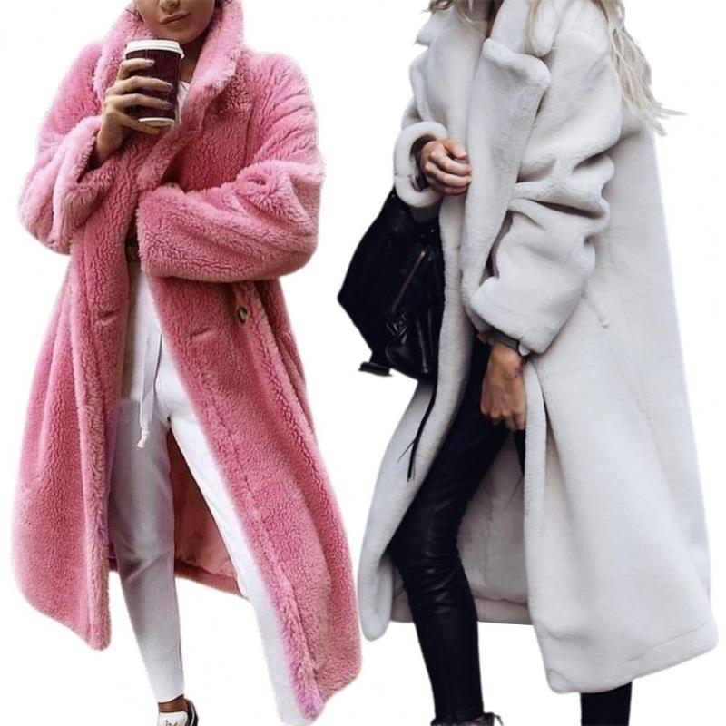 Women's Jackets Women Long Coat Warm-keeping Wear Resistant Plush SolidColor Cardigan Autumn Winter Outerwear Fashion Female Outwear, White
Women's Jackets Women Long Coat Warm-keeping Wear Resistant Plush SolidColor Cardigan Autumn Winter Outerwear Fashion Female Outwear, White