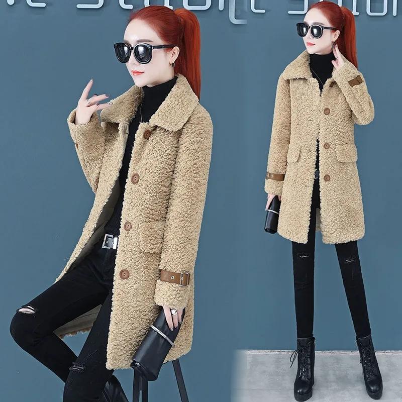 Women's Fur & Faux Lamb Wool Coat Autumn And Winter 2021 Korean Loose Mid-Long Female Spring Solid Color Woolen Jacke, Black
Women's Fur & Faux Lamb Wool Coat Autumn And Winter 2021 Korean Loose Mid-Long Female Spring Solid Color Woolen Jacke, Black