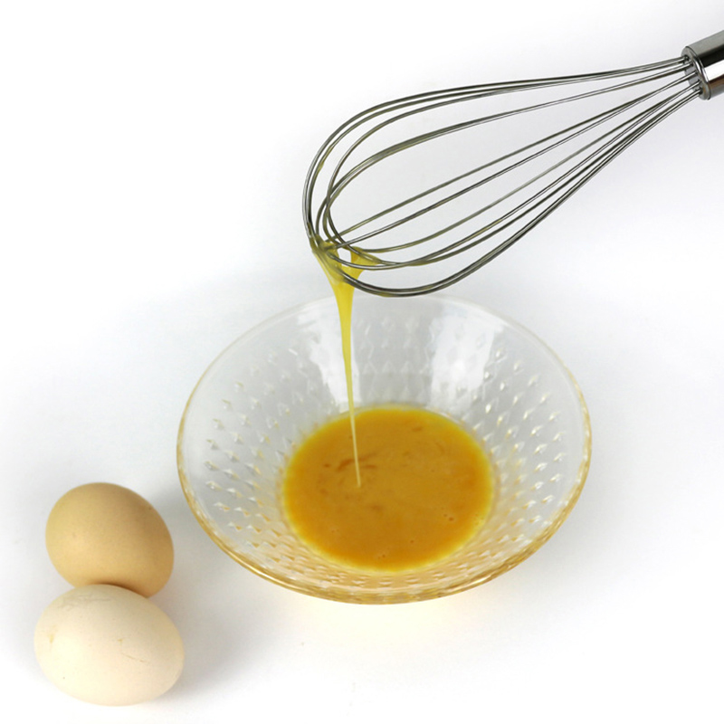 Stainless Steel Balloon Wire Whisk Tools Blending Whisking Beating Stirring Egg Beater Durable 4 Sizes 6-inch/8-inch/10-inch/12-inch Hand held JY0352