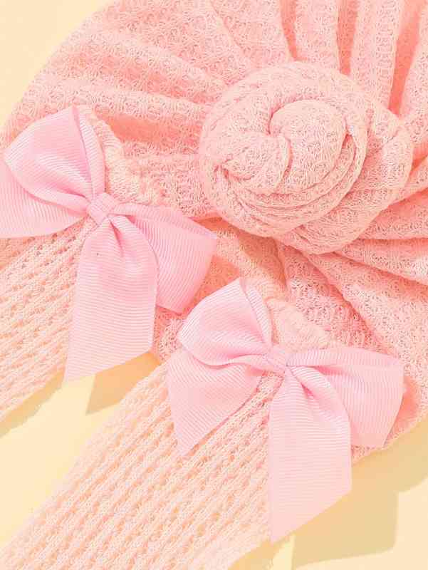 Baby Bow Decor Socks & Head Wrap SHE02