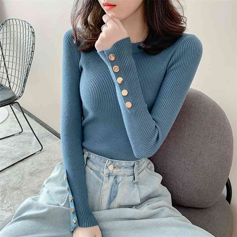 Korean Knitted Sweater Long Sleeve Casual White Woman Pullovers Ladies Slpit Basic 210604
Korean Knitted Sweater Long Sleeve Casual White Woman Pullovers Ladies Slpit Basic 210604