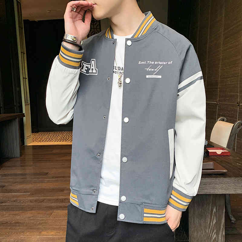 men's coat spring and autumn korean versatile thickened baseball suit handsome casual cloth fashion brand loose et, Black;brown 
men's coat spring and autumn korean versatile thickened baseball suit handsome casual cloth fashion brand loose et, Black;brown