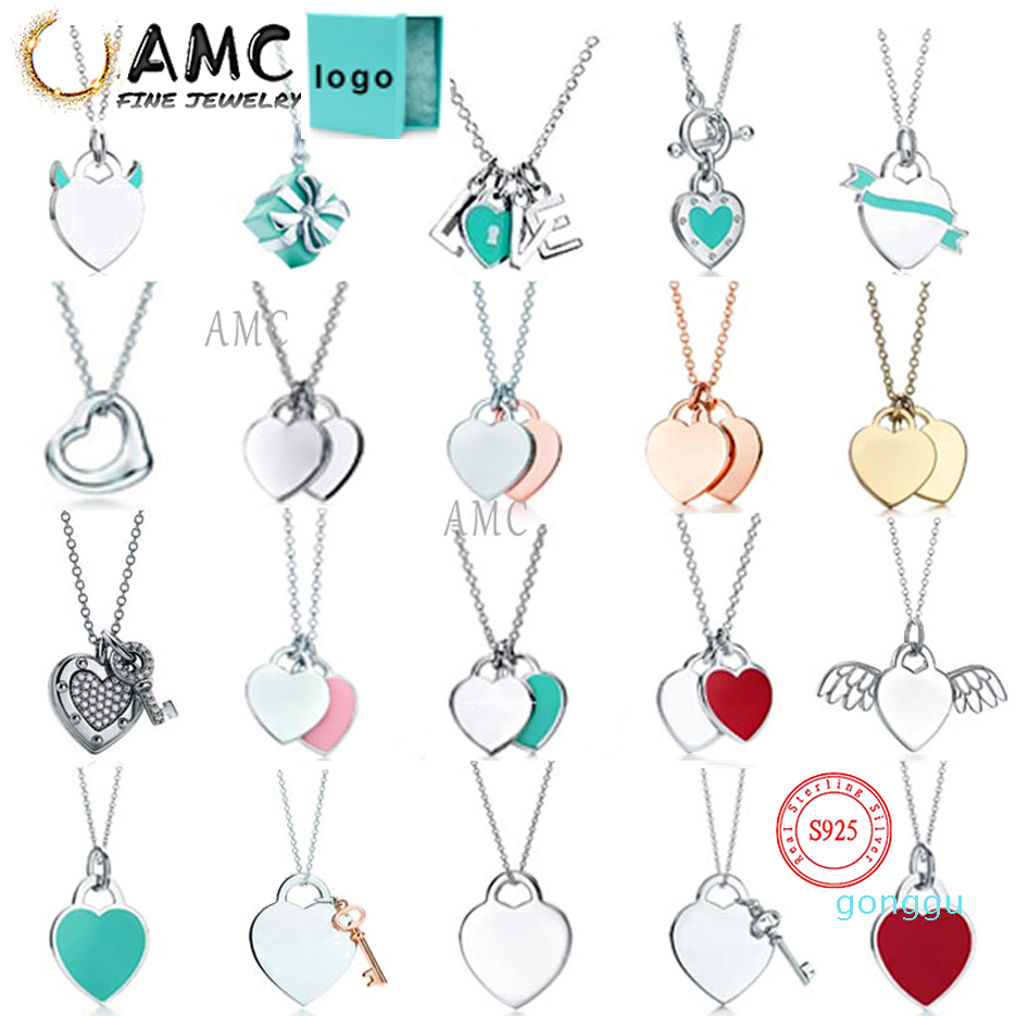 luxury- AMC tiff necklace 925 silver pendant necklace female jewelry exquisite craftsmanship official logo classic blue heart necklace
luxury- AMC tiff necklace 925 silver pendant necklace female jewelry exquisite craftsmanship official logo classic blue heart necklace
