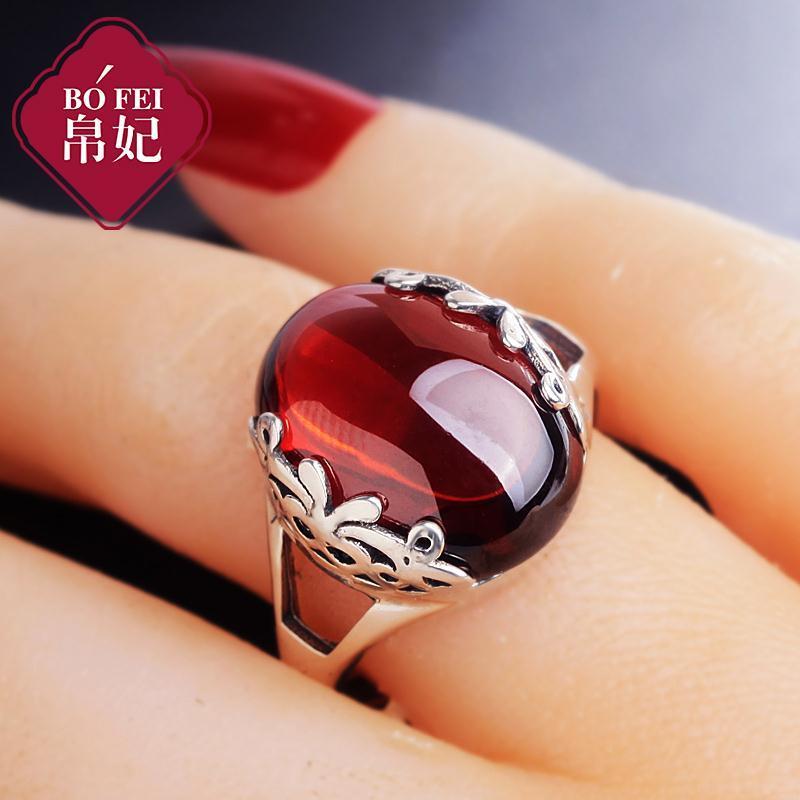 Cluster Rings Concubine 925 Silver Ring Vintage Thai Open-End Chalcedony Dabao Red Garnet Personality Fashion Wizard
Cluster Rings Concubine 925 Silver Ring Vintage Thai Open-End Chalcedony Dabao Red Garnet Personality Fashion Wizard