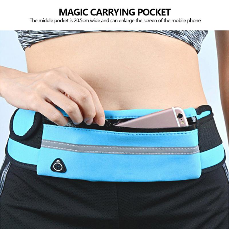 Outdoor Bags Trail Running Waist Belt Dual Pocket Bag Men Women Fitness With Water Bottle Waterproof Phone Sport