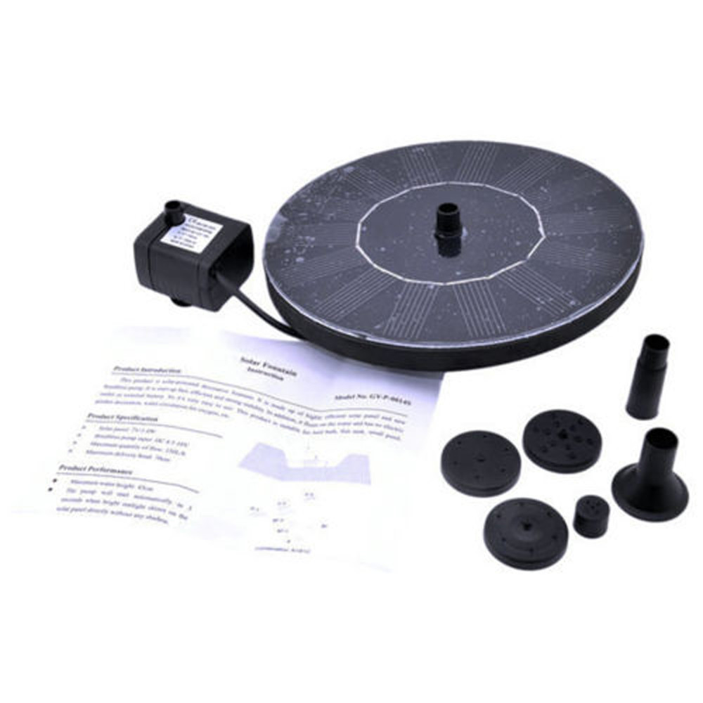 Round floating solar fountain water source for decoration of the solar garden fountainin swimming bird swimming pool water pumps for garden