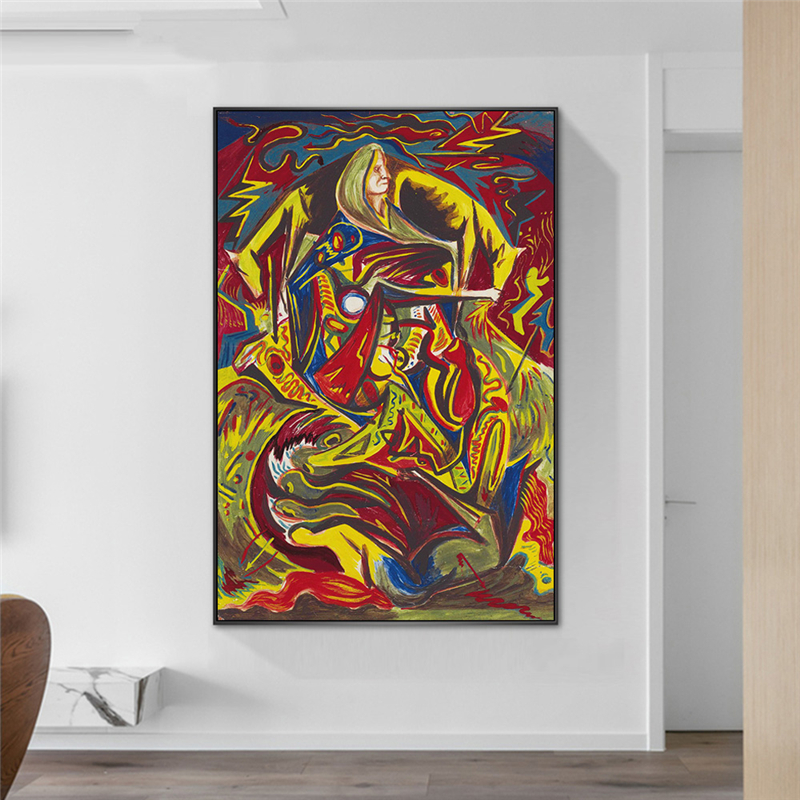 Jackson Pollock Abstract Woman Canvas Paintings On the Wall Art Posters And Prints Modern Colorful Art Pictures Home Wall Decor