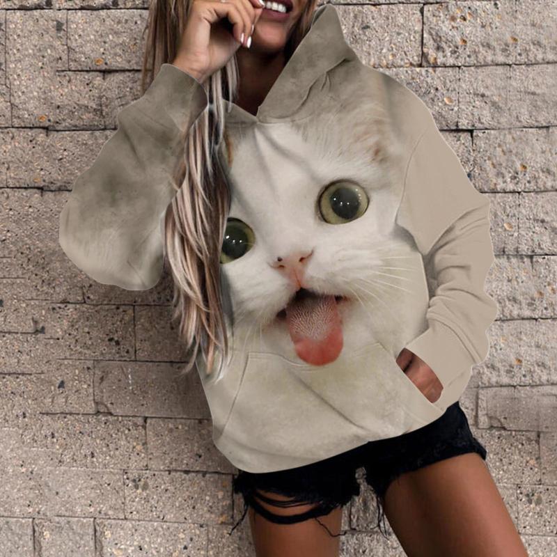 Women's Hoodies & Sweatshirts Cute Cat Print Hoodie Women Long Sleeve Oversized Hooded Casual Pullover Tops Autumn Pocket Kawaii Sweatshirt, Black
Women's Hoodies & Sweatshirts Cute Cat Print Hoodie Women Long Sleeve Oversized Hooded Casual Pullover Tops Autumn Pocket Kawaii Sweatshirt, Black