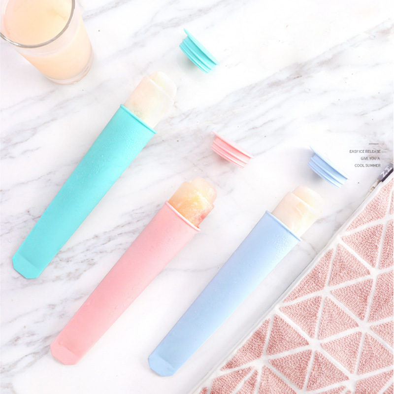 Food Grade Ice Stick Molds Kitchen Tools Popsicle Mould With Lid 1Pcs Silicone Ice Cream Maker DIY Summer Supplies