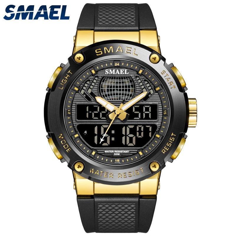 Fashion Men Watch Sport Clock 50M Waterproof Wristwatches LED Digital Auto Date Stopwatch Alarm Clocks 8032 Men's Casual Watches, Gold
Fashion Men Watch Sport Clock 50M Waterproof Wristwatches LED Digital Auto Date Stopwatch Alarm Clocks 8032 Men's Casual Watches, Gold