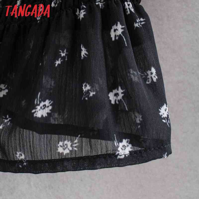 Women Retro Print Pleated Crop Long Sleeve Summer Chic Female Sexy Slim Shirt Tops CE132 210416