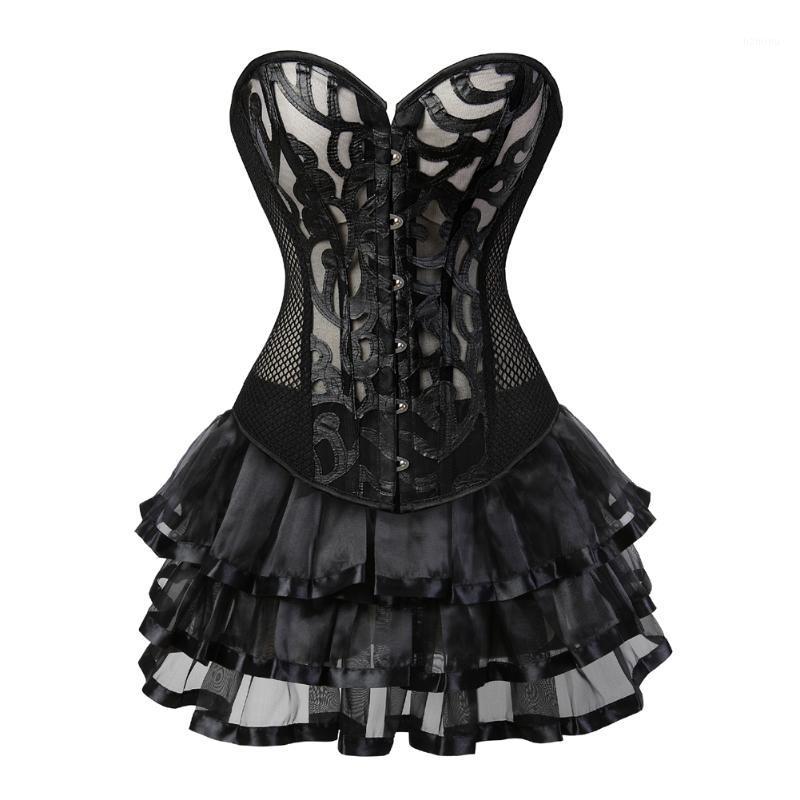 Bustiers & Corsets Corset Skirt For Women Steampunk Breathable Mesh Dress Korsage See Through Push Up Classic Clubwear Carnival Costume, Black
Bustiers & Corsets Corset Skirt For Women Steampunk Breathable Mesh Dress Korsage See Through Push Up Classic Clubwear Carnival Costume, Black