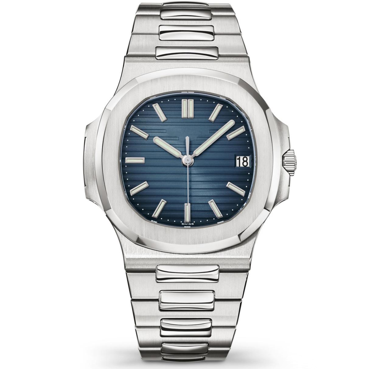 2021 waterproof watch men Mechanical Automatic watches 5711 Cal.324 movement silver strap blue stainless steel mens 40mm Transparent Wristwatches
2021 waterproof watch men Mechanical Automatic watches 5711 Cal.324 movement silver strap blue stainless steel mens 40mm Transparent Wristwatches
