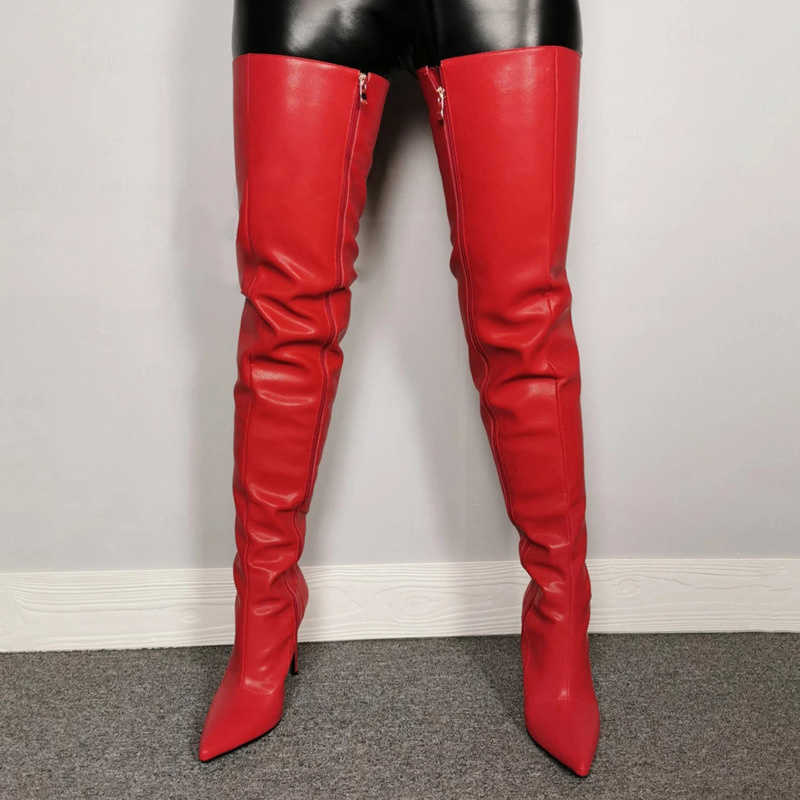 Colorful Long Boots For Girls 2021 New Women's Over-the-knee Boots Pu Leather Women High Knee Boots High Heels Boot Female Y0914
