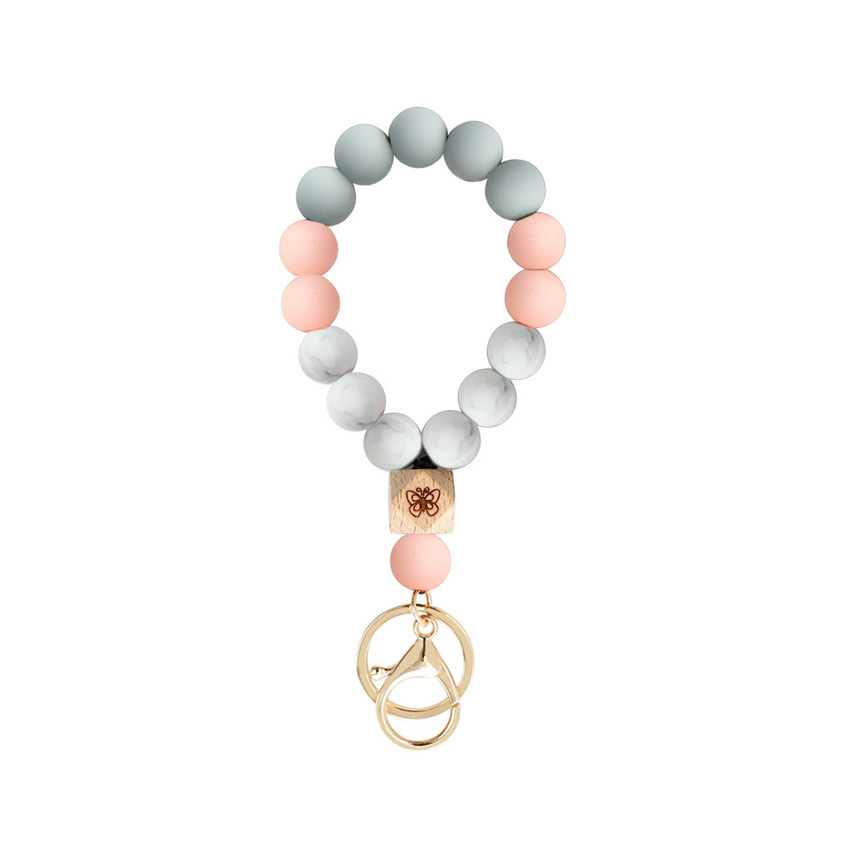Silicone Bead Strand Bracelet Key Rins Butterfly Wood Keychain Wristband Bangle Cuff Handbag Hangs for Women Men Fashion Jewelry Will and Sandy, Slivery;golden
Silicone Bead Strand Bracelet Key Rins Butterfly Wood Keychain Wristband Bangle Cuff Handbag Hangs for Women Men Fashion Jewelry Will and Sandy, Slivery;golden