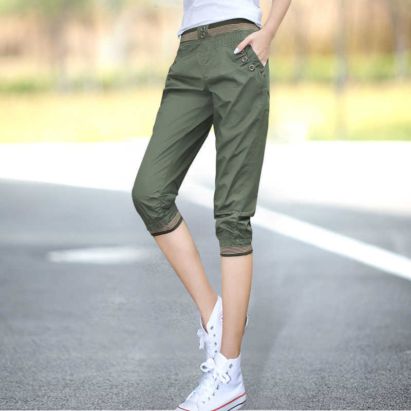 Seven Part Pants Woman Haren Pants Easy Motion Trousers Women Schoolgirl Bound Feet Trousers Leisure Time Pants Sweatpants 211006