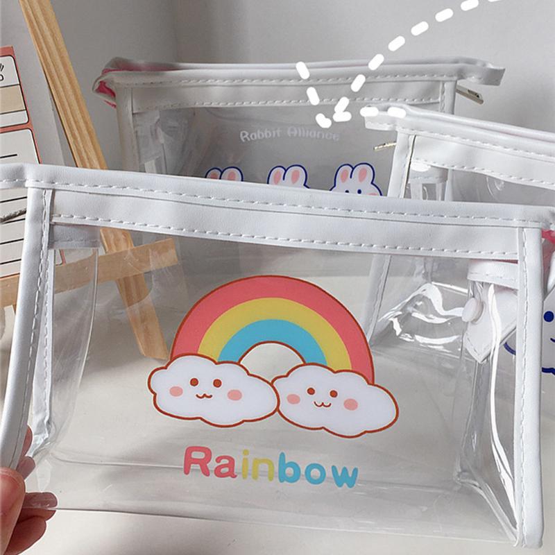 Cosmetic Bags & Cases Cartoon Transparent Bag Girls Waterproof Travel Storage Large Capacity Portable Toiletry Clear Makeup Organizer
Cosmetic Bags & Cases Cartoon Transparent Bag Girls Waterproof Travel Storage Large Capacity Portable Toiletry Clear Makeup Organizer