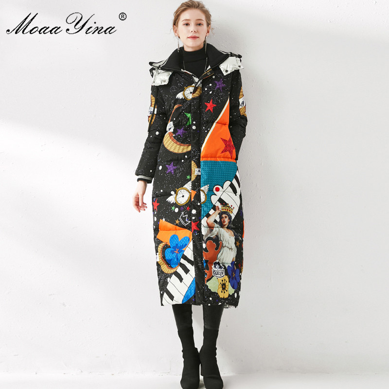 High Quality Women Winter Runway Coats Hooded Collar Cartoons Printed Elegant White Duck Down Long Jacket Outwear 210524, Multi
High Quality Women Winter Runway Coats Hooded Collar Cartoons Printed Elegant White Duck Down Long Jacket Outwear 210524, Multi