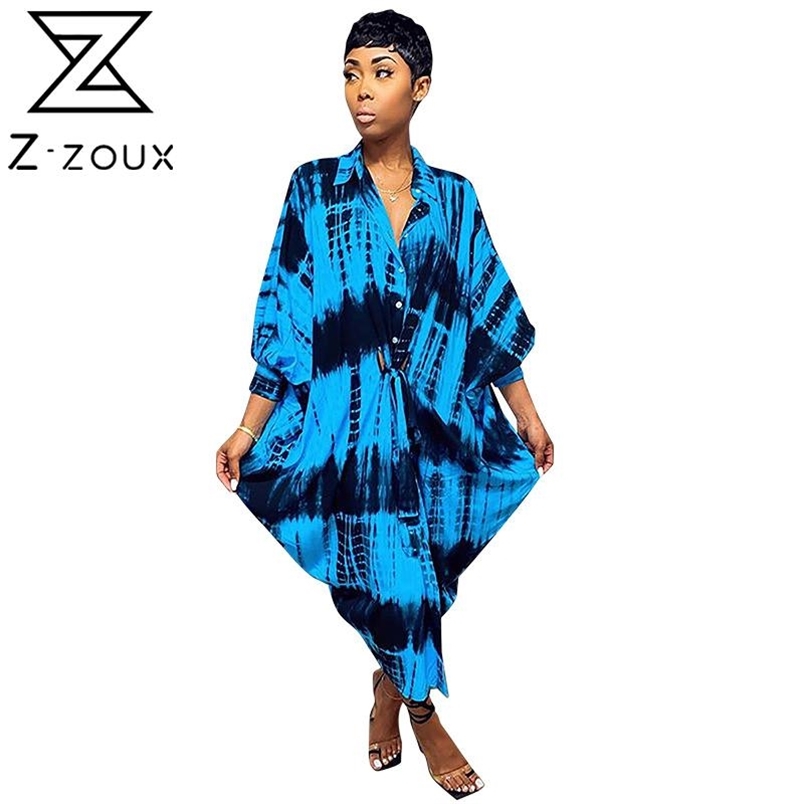 Women Dress Printed Loose Shirt Long Sleeve Oversized Ladies es Fashion Sexy Plus Size es Autumn Spring 210513