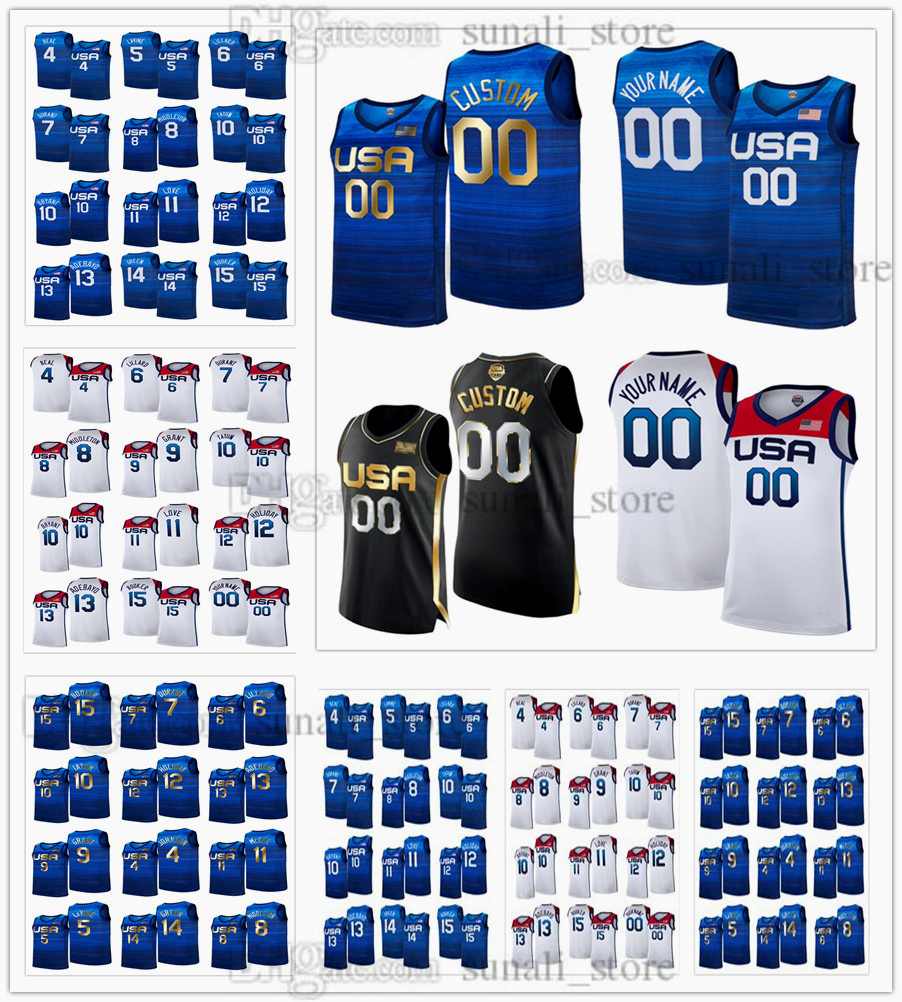 2021 Basketball Jersey USA Olympics Devin Booker Damian Lillard Jrue Holiday Keldon Johnson JaVale McGee Danny Green 8 Middleton 13 Adebayo 10 Tatum 4 Beal 5 LaVine, Black
2021 Basketball Jersey USA Olympics Devin Booker Damian Lillard Jrue Holiday Keldon Johnson JaVale McGee Danny Green 8 Middleton 13 Adebayo 10 Tatum 4 Beal 5 LaVine, Black