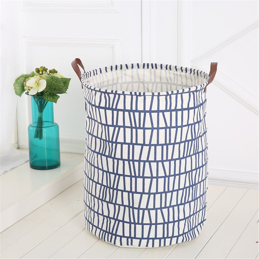 Dwterproof water canvas sheets laundry folding basket toy storage box great storage bag capacity