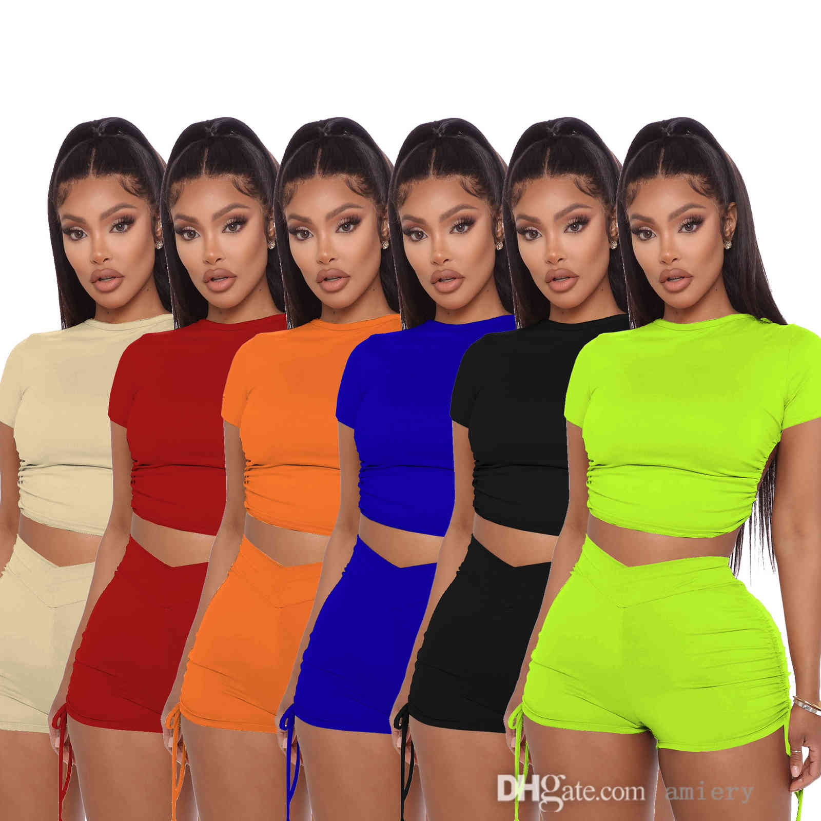 Women Summer Tracksuits 2 Two Piece Outfits Set Sexy Backless Drawstring Short Sleeve Slim Mini Shorts Suits Sportswear Jogging Nightclub, Orange
Women Summer Tracksuits 2 Two Piece Outfits Set Sexy Backless Drawstring Short Sleeve Slim Mini Shorts Suits Sportswear Jogging Nightclub, Orange