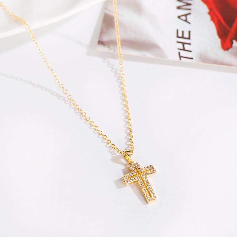 Pendant Necklaces Classic Gold Cross Crystal Pendants Chain Fashion Jewelry Shiny Zirconia Choker Moon Gifts For Women
Pendant Necklaces Classic Gold Cross Crystal Pendants Chain Fashion Jewelry Shiny Zirconia Choker Moon Gifts For Women